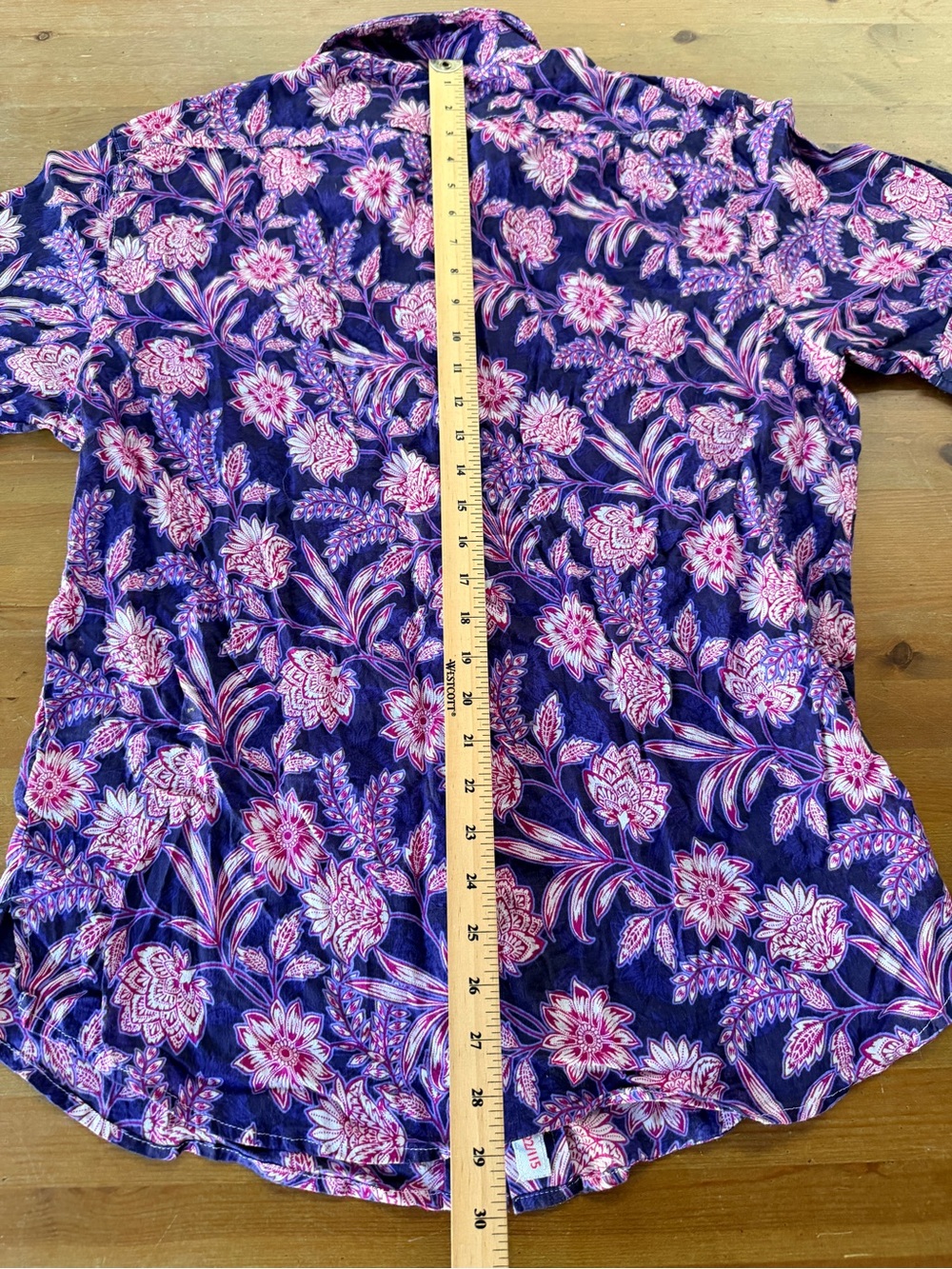 Seaplane Men's Large Seedy Purple Vibrant Floral Button-Up Shirt Palm Springs - Picture 12 of 15
